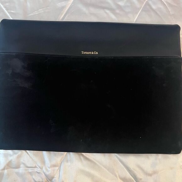 Tiffany & Co. Leather Serena Clutch - Black Suede and Leather - Picture 7 of 16